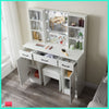 Bedroom Makeup Desk Vanity Set Dressing Table With LED Lights Mirror & Stool UK