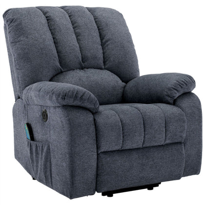 ELECTRIC POWER LIFT RECLINER CHAIR FABRIC SOFA WITH MASSAGE HEAT ARMCHAIR QW