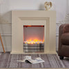 Modern Electric Fire Fireplace Mantelpiece Thermostat Control LED Flame 1000/2KW