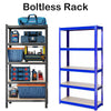 5 TIER BOLTLESS METAL SHELVING UNIT STORAGE RACKING SHELVES GARAGE WAREHOUSE
