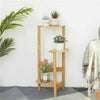 75cm Tall Wood Plant Stand Ladder Flower Pot Display Rack Shelf Corner Room Deco