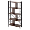 Industrial Metal Bookshelf 5 Tiers Ladder Shelf Display Rack Storage Shelving UK