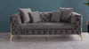 Luxury 2 Seater Chesterfield Sofa Couch Tufted Suite Grey Velvet Upholstered