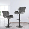 2PCS Adjustable Breakfast Bar Stools Velvet Chair Swivel Lift Kitchen Chair