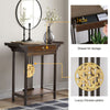 Heavy Duty Entry Hallway Console Table Porch Table with 2 Layer Storage Shelf