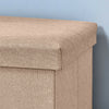 Fabric Foot Rest Stool Storage Box Storage Cube Footstool Pouf Bench Home Khaki