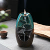Ceramic Smoke Waterfall Backflow Incense Burner Handmade Cone Incense Holder