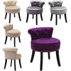 Retro Crushed Velvet Vanity Stool Dressing Table Chair Piano Stools Bedroom Home