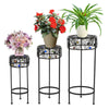 3Pcs Tall Modern Plant Pot With Stands Set Modern Freestanding Planter
