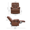Adjustable PU Leather TV Armchair Sleeper Sofa Lounge Manual Recliner w/Footrest