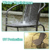 4/6 pcs Outdoor Stacking Plastic Rope Chair Metal Frame Chair Coffee Shop