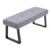 Beige/Grey Linen Bed End Chaise Lounge Window Seat Bench Hallway Shoes Changing