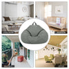 Large Adult Bean Bag Cover Indoor Beanbag Seat Lazy Lounger NO-Filling Grey