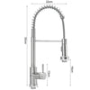 SINK Mono Kitchen Mixer Tap Pull-out Hose Spray Chrome Basin Sink Faucet Taps UK