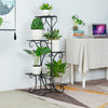 Anti Rust Iron Plant Stand Multiple Flower Pot Shelf Holder Indoor Outdoor Rack