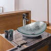 Bathroom Countertop Basin Sink Wash Bowl Art Tempered Glass Tap Pop-up Waste Set
