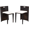 3PC Rattan Furniture Bistro Set Garden Chair Table Patio Outdoor Conversation