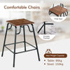 5-piece Bar Table Set Pub Dining Table Set w/Counter Height Backless Stools