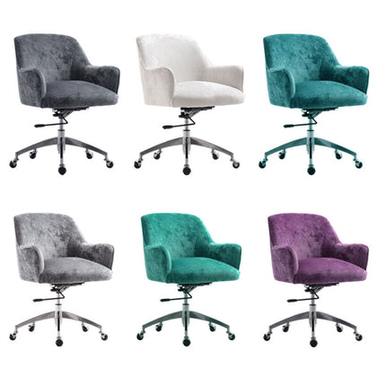Crushed Velvet Office Chair Accent Swivel Computer Home Chairs Height Adjustable