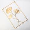 Gold Ginkgo Leaf Wall Hangings Metal Leaves Wall Background Sculpture Home Decor