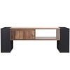 Modern Wooden Coffee Table With Storage Drawer Shelf Living Room Furniture QF