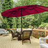 4.6M Patio Double-Sided Umbrella Parasol Outdoor Extra Large Crank Sunshade