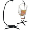 Heavy Duty Outdoor Lounger Sun Hammock Chair Garden Swing C Stand Frame & Canopy