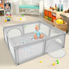 Large Baby Playpen Kids Activity Center w/ 50 PCS Ocean Balls Infant Safety Gate