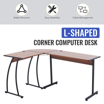L-Shape Gaming Computer Home Office Study Corner Desk Table PC Workstation