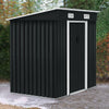 Garden Storage Shed Metal Outdoor Tool Box House Organizer with Roof Floor UK