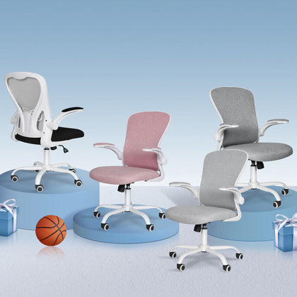 Home Office Desk Chair Computer Ergonomic Flip-up Armrest Adjustable Swivel