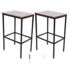 INDUSTRIAL Bar Stools Rustic Metal Breakfast Dining Seat Vintage Tall Chair Set