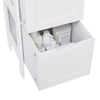 White Tall Bathroom Cabinet with Drawers Display Shelf Cupboard Storage Unit