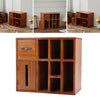 Desktop Wood Organize Boxes w/Tissue Box Cosmetics Box Storage Cabinet