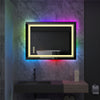 Extral Large Rectangular RGB Light LED Bathroom Mirror Illuminated Makeup Mirror