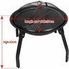 Folding Outdoor Garden Camping Beach Round Steel Fire Pit Patio Heater BBQ UK