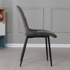 Glass Dining Table and 2 / 4 Grey Chairs Optional Lounge Office Home Furniture