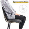 Set of 2 Counter Barstools Breakfast Bar Stools Faux Leather Upholstered Seat