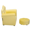 Velvet Kids Mini Sofa Children Armchair with Footstool Toddler Boys Girls Gift