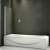 800x1400mm 180 Pivot Shower Bath Screen Frameless Over 6mm Glass Door Panel