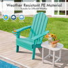 Folding Garden Adirondack Chair Ergonomic Outdoor Patio Sun Lounger W/Cup Holder