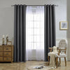 Heavy Thick Thermal Blackout Curtains Eyelet Ring Top Ready Made Curtains Pair