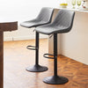 2pcs Barstools Faux Leather Padded Metal Base Footrest Bar Stool Breakfast Chair