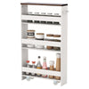 3-Tier Slim Kitchen Storage Trolley Cart Rolling Storage Organiser Utility Cart