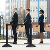 Set of 2 Belt Stanchion Crowd Control Barrier Stand with 190cm Retractable Belt