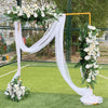3PCS Artificial Wedding Arch Rose Flower Row Top Table Centrepiece Vase Set