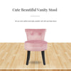 UK Velvet Vanity Stool Backrest Stool Dressing Table Chair Makeup Dorm Apartment