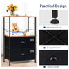 Industrial Storage Shelf w/ 2-Drawer Multipurpose Freestanding Vertical Dresser