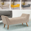 Modern Rolled Arm Bench Bed End Ottoman Sofa Seat Footrest Bedroom Entryway