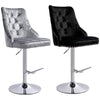 Crushed Velvet Bar Chair Swivel Kitchen Stool Barstool Armchair with Chrome Base
